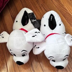 NWT Disney White and Black Dalmatian Slippers